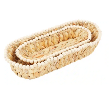 HYACINTH BEADED BREAD BASKET SET